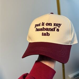 Put it on my husband’s tab adjustable hat